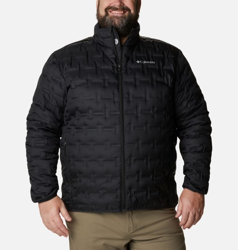 Men\'s Columbia Delta Ridge Down Jackets Black | Plus Size CA-YL615